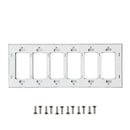 Decora Screw-Less Wall Plate- Six Gang - White
