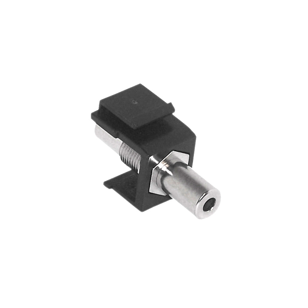 3.5mm Female to Female Stereo Keystone Wall Plate Insert - Black