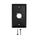 Single Gang, 1 x D-Cut Stainless Steel Wall Plate - BLACK