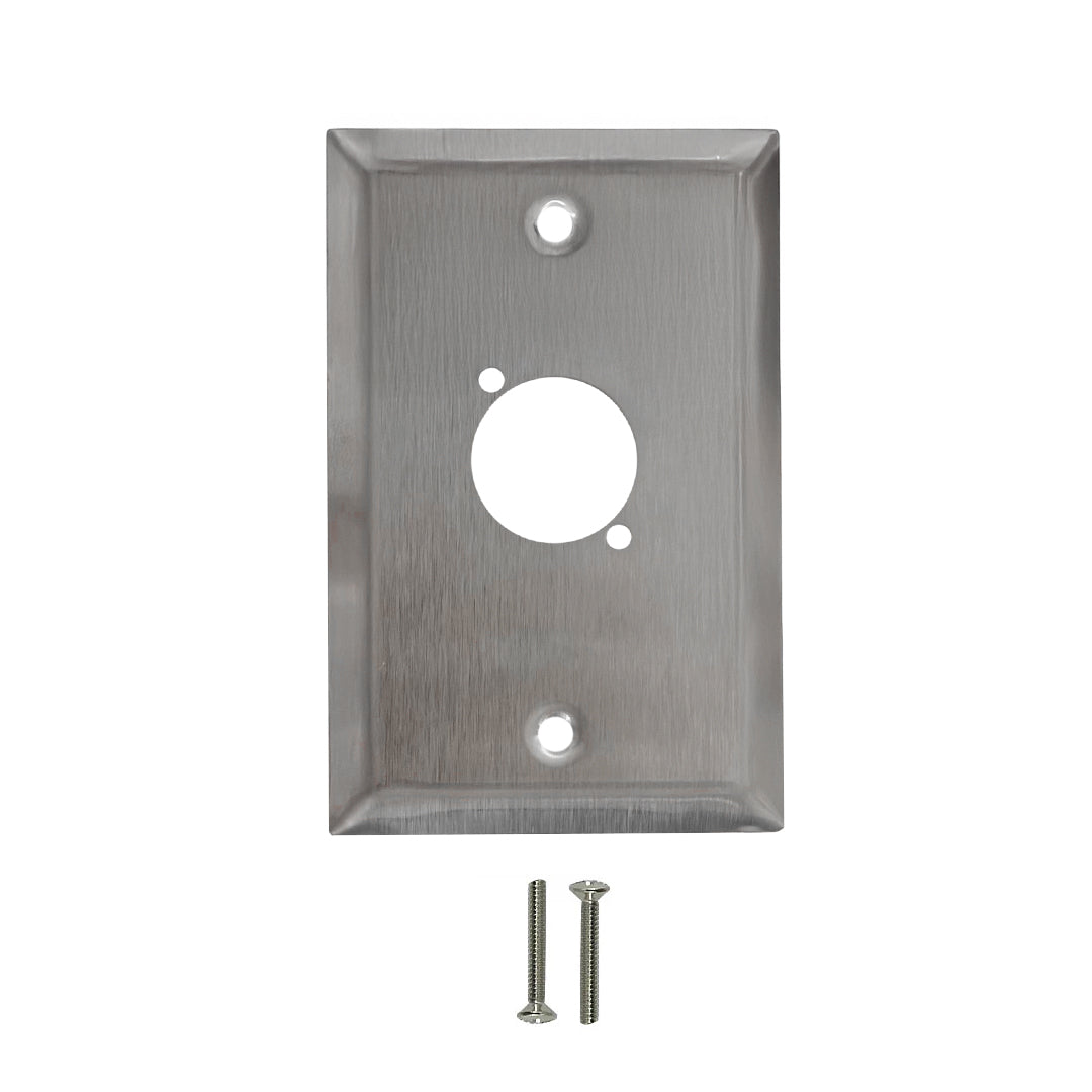 Single Gang - 1x D-Cut - Stainless Steel Wall Plate