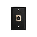 Single Gang 1 x XLR Male Stainless Steel Wall Plate Kit - BLACK