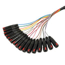 Premium Phantom Cables 1/4 Inch TRS Male to 1/4 Inch TRS Female Balanced Analog 16-Channel Snake Cable