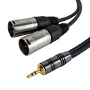 Premium Y-Splitter 3.5mm to 2x XLR Male Unbalanced Cable