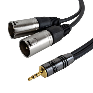 0,2m Audio Jack Y Séparateur Câble - AUX Pr Jack 3,5mm sur Pr Jack 2X 3,5mm - Stéréo 3,5mm Jack