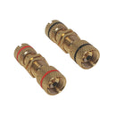 Banana Clip Female to Female Bulkhead (Pair, Black/Red), Gold Plated