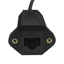6 Inch RJ45 CAT6 Female to Female Adapter with Screw Holes (centered)
