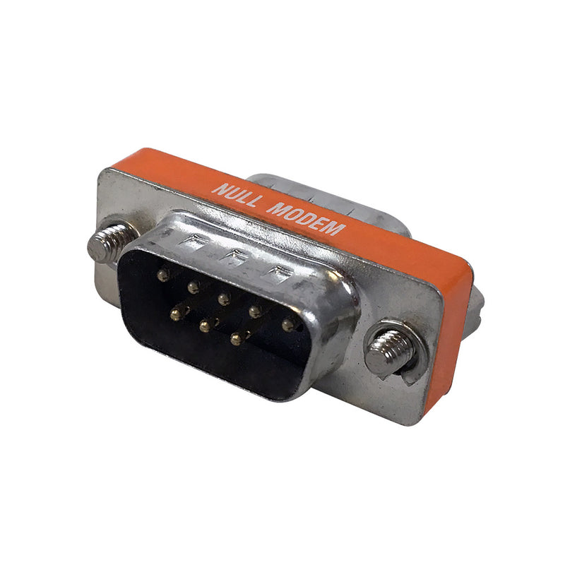 DB9 Null Modem Slimline Gender Changer to Male