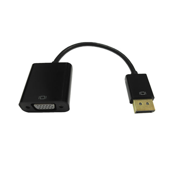 6 inch DisplayPort Male to VGA Female Adapter, Active - Black