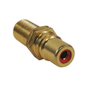 RCA Female to F-Type Female Bulkhead - Red
