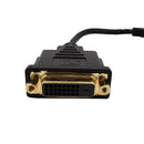6 inch Mini-HDMI Male to DVI Female - Black
