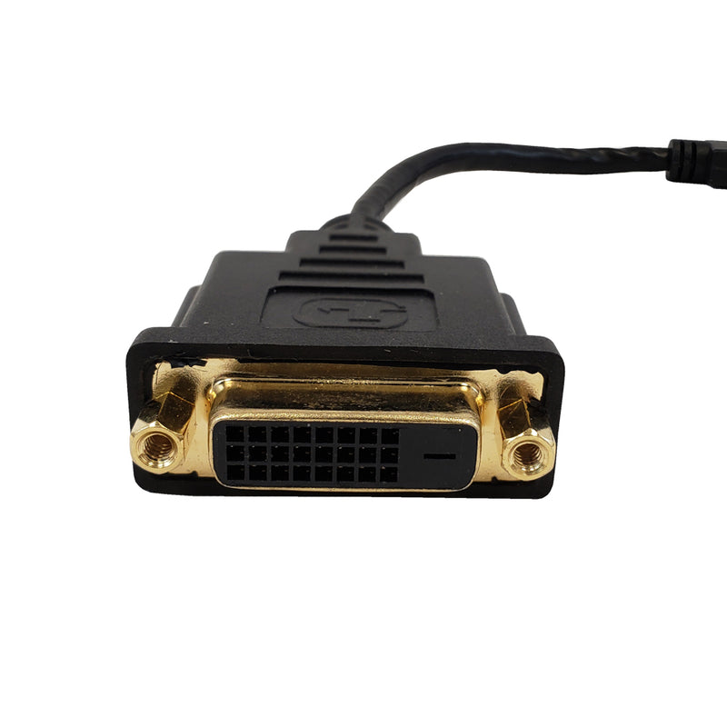 6 inch Mini-HDMI Male to DVI Female - Black