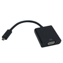 6 inch Micro-HDMI Male to VGA Female + 3.5mm Female Adapter - Black - Smartphone/Tablet to VGA Display