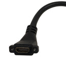 6 inch HDMI Female to Female 45 Degree Adapter with Screw Holes