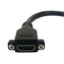 6 inch HDMI Female to Female 45 Degree Adapter with Screw Holes