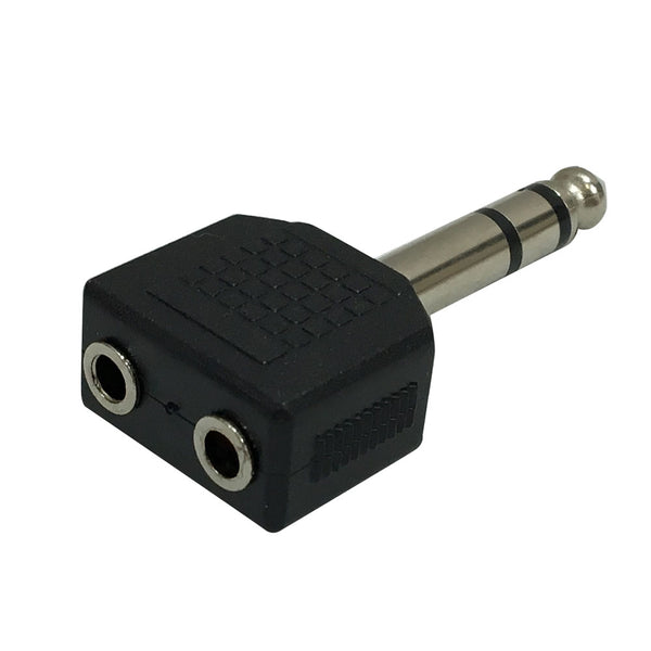 1/4 Inch Male to 2 x 3.5mm Stereo Female Adapter