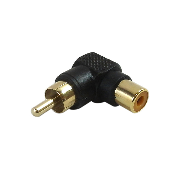 Female to RCA Male 90 Degree Adapter