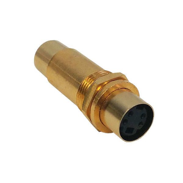 S-Video to Female Bulkhead, Gold Plated
