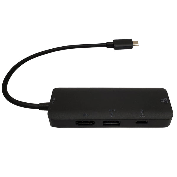 3.1 Type-C to HDMI, USB-A 3.0, USB Type-C, RJ45 DP 1.4 Alt Mode - Black