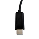 USB-C Male to 3.5mm 4-Pole Female + USB-C Female Headphone Adapter - Black