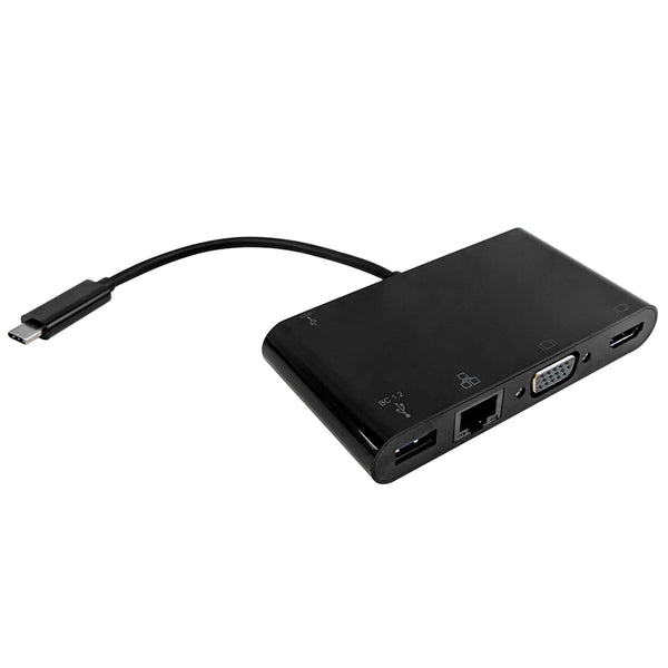 3.1 to HDMI, VGA, Ethernet, 3.0, USB Type-C - Black