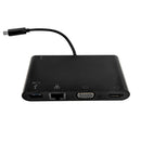 USB 3.1 Type-C to HDMI, VGA, Ethernet, USB 3.0, USB Type-C  - Black