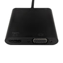 USB 3.1 Type-C to HDMI, VGA, 3.5mm, USB Type-C Adapter - Black