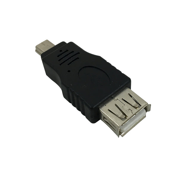 USB A Female to Mini 5-Pin Male Adapter