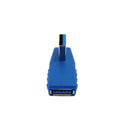 USB 3.0 Right Angle A Male to A Female Adapter - Blue