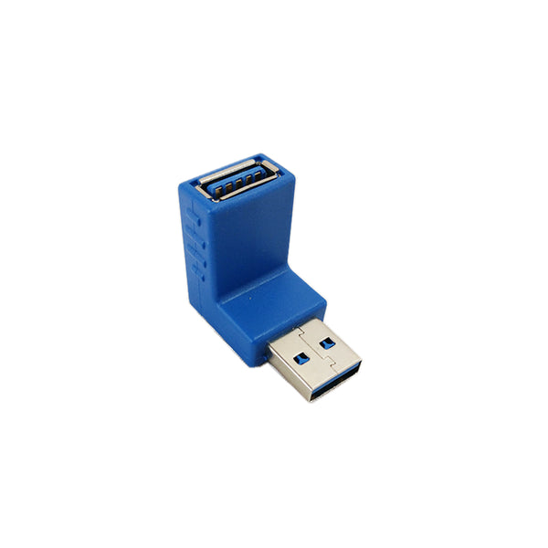 USB 3.0 Male to A Female 270 degree Adapter - Blue