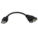 6 inch USB 2.0 B Female to A Female Adapter with Screw Holes