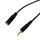 2.5mm 4C Male to Female Cable - Riser Rated CMR/FT4 - Black