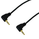 2.5mm Stereo Male Right Angle to Male Right Angle Cable - Riser Rated CMR/FT4 - Black