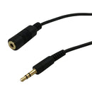3.5mm Stereo Male to Female Cable - Riser Rated CMR/FT4 - Black