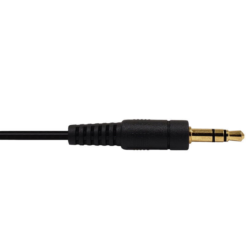 3.5mm Stereo Straight to Male Right Angle Cable - Riser Rated CMR/FT4