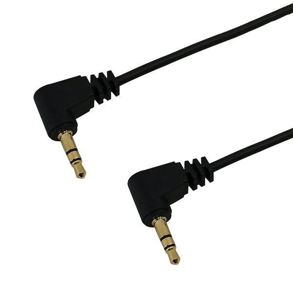 3.5mm Stereo to Male Right Angle Cable Riser Rated CMR/FT4 - Black