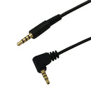 3.5mm 4C Male Straight to Male Right Angle Cable - Riser Rated CMR/FT4