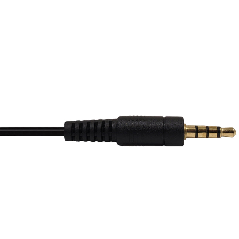 3.5mm 4C Straight to Male Right Angle Cable - Riser Rated CMR/FT4