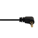 3.5mm 4C Male Right Angle to Male Right Angle Cable - Riser Rated CMR/FT4 - Black