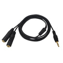 3.5mm Stereo Male to 2x 3.5mm Stereo Female Cable