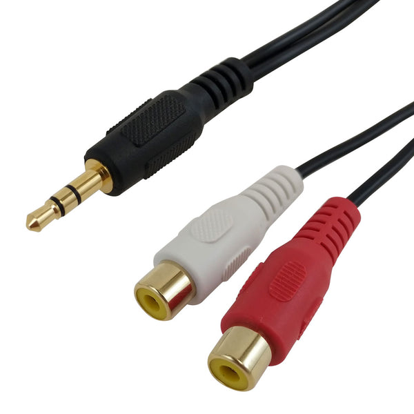 3.5mm Stereo Male to 2x RCA Female Audio Cable