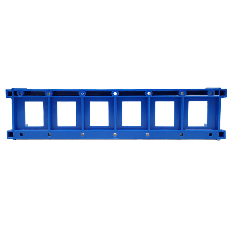BIX 6-port Keystone Mounting Plate - Blue