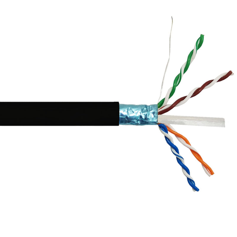 1000ft CAT6A Solid F/UTP 650MHz 23AWG CMP Plenum Bulk Cable
