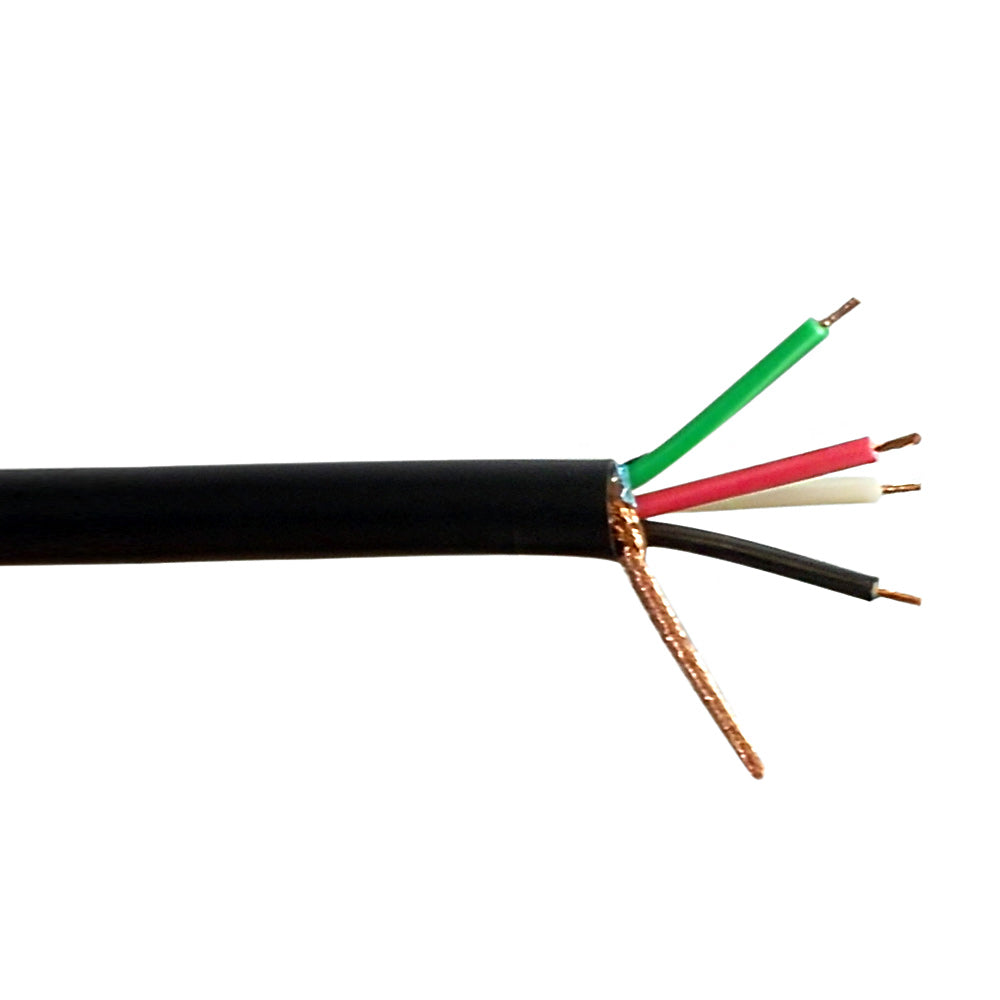 1000ft DMX Cable - 4C/22AWG BC Stranded, 85% Braid + 100% Foil CMR