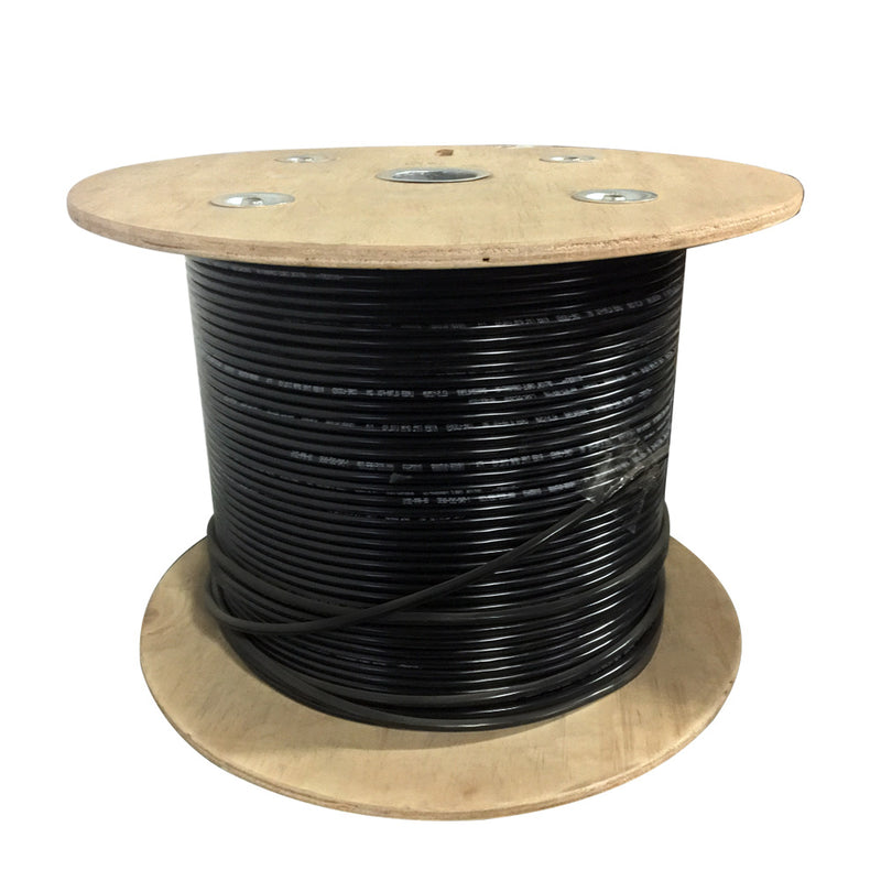 1000ft 9C 24AWG Stranded With Foil Shield Data Cable FT4 - Black