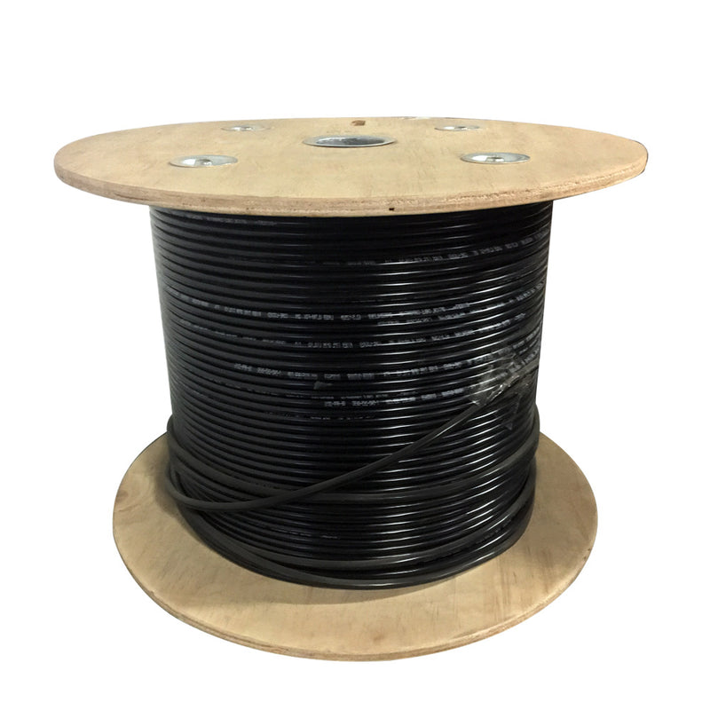 Stranded Data Wire 500ft 12.5Pr Lowcap 24AWG Stranded Foil Shield Data Cable FT4 - Black