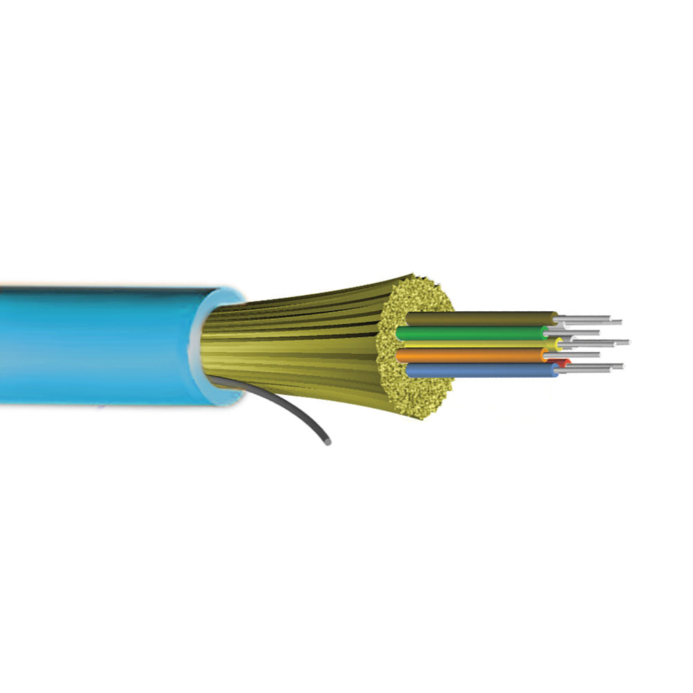 OM3 Multimode 50 Micron Indoor/Outdoor AFL (Corning ClearCurve) - OFNP Plenum Fiber Bulk Cable (per meter) - 12-strand
