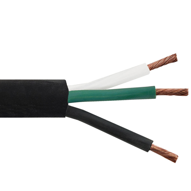 Flexible Electrical Cord Cable 10AWG 3C SOOW 600V 90C - Black Per Meter