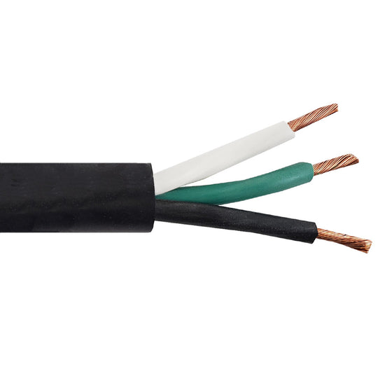 Flexible Electrical Cord Cable - 12AWG 3C SOOW 600V 90C - Black (Per Meter)