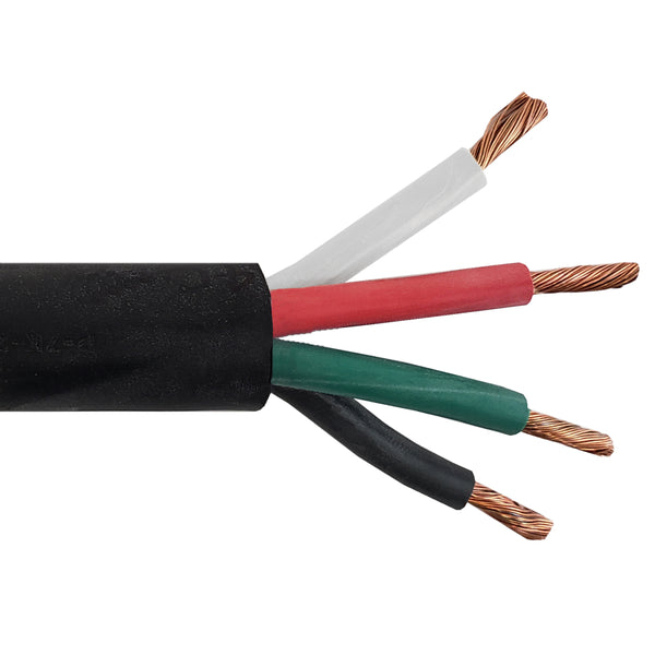 Flexible Electrical Cord Cable 8AWG 4C SOOW 600V 90C - Black Per Meter