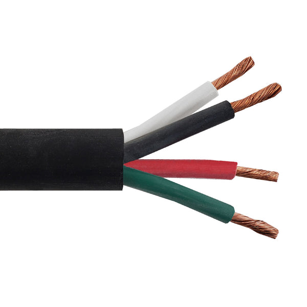 Flexible Electrical Cord Cable 10AWG 4C SOOW 600V 90C - Black Per Meter